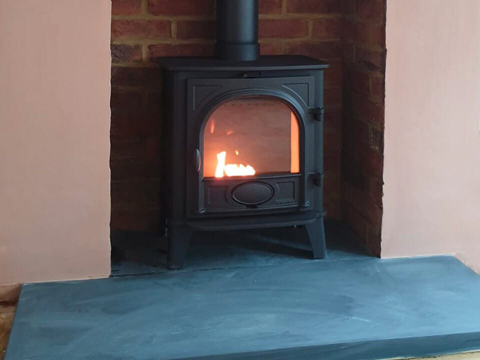 Stovac stove installation in Stansted